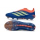 Tacos de Futbol Adidas Predator Laceless Elite FG Azul Verde Naranja