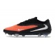 Tacón de Fútbol Nike Phantom 6 Low Elite FG Rojo Negro Plateada