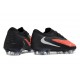 Tacón de Fútbol Nike Phantom 6 Low Elite FG Rojo Negro Plateada