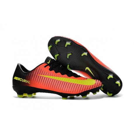 Zapatillas de fútbol para Hombre - Nike Mercurial Vapor XI FG Naranja Negro Amarillo