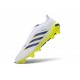 Tacos de Futbol Adidas Predator Laceless Elite FG Blanco Amarillo Azul