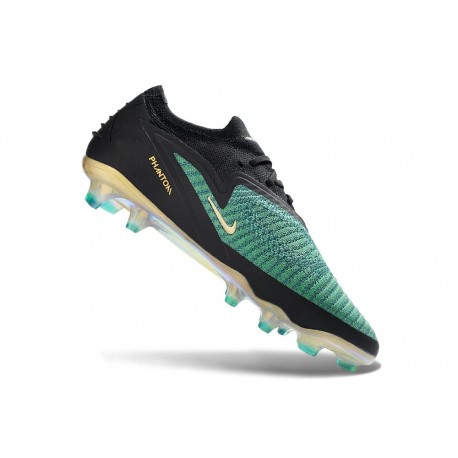 Tacón de Fútbol Nike Phantom 6 Low Elite FG Verde Negro Dorada