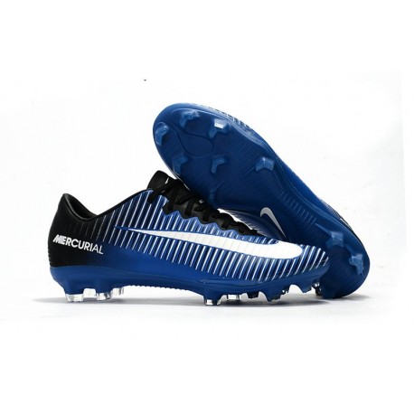 Zapatillas de fútbol Nike Mercurial Vapor 11 FG Azul Blanco Negro