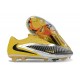 Tacón de Fútbol Nike Phantom 6 Low Elite FG Amarillo Negro Plateada