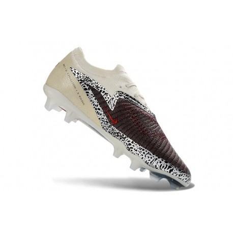 Tacón de Fútbol Nike Phantom 6 Low Elite FG Rojo Crema Negro