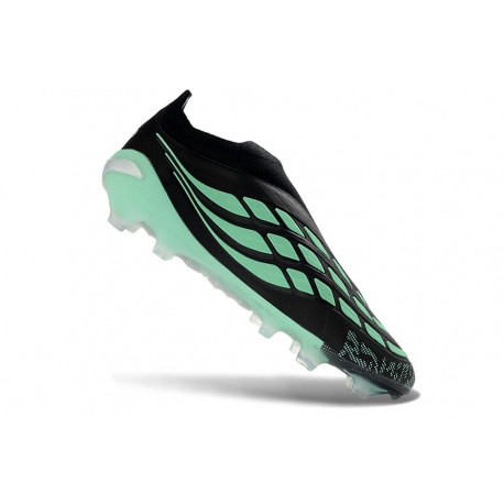 Tacos de Futbol Adidas Predator Laceless Elite FG Negro Verde