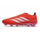 Tacos de Futbol Adidas Predator Laceless Elite FG Rojo Blanco