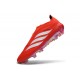 Tacos de Futbol Adidas Predator Laceless Elite FG Rojo Blanco
