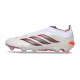 Tacos de Futbol Adidas Predator Laceless Elite FG Blanco Rojo Negro