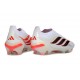 Tacos de Futbol Adidas Predator Laceless Elite FG Blanco Rojo Negro