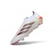 Tacos de Futbol Adidas Predator Laceless Elite FG Blanco Rojo Negro