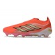 Tacos de Futbol Adidas Predator Laceless Elite FG Solar Turbo Cromo Termal Negro