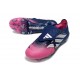 Botines Adidas Predator 26 Elite FT FG Rosa Azul Plateado