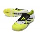 Botines Adidas Predator 26 Elite FT FG Blanco Negro Amarillo
