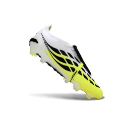 Botines Adidas Predator 26 Elite FT FG Blanco Negro Amarillo