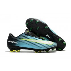 Zapatillas de fútbol Nike Mercurial Vapor 11 FG Azul Negro Verde Blanco