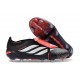 Botines Adidas Predator 26 Elite FT FG Negro Ftwr Blanco Rojo Lúcido