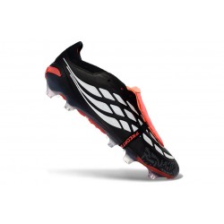 Botines Adidas Predator 26 Elite FT FG Negro Ftwr Blanco Rojo Lúcido