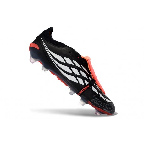 Botines Adidas Predator 26 Elite FT FG Negro Ftwr Blanco Rojo Lúcido