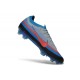 Zapatos Nike Air Zoom Mercurial Vapor 17 Elite FG Gris Azul Rojo