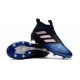 Tacos de futbol adidas Ace 17+ Purecontrol FG Negro Blanco Azul