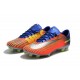 Botas de fútbol Nike Mercurial Vapor 11 FG para Hombre Azul Plateado Naranja