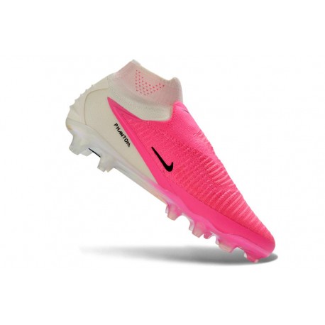 Zapatillas de Fútbol Nike Phantom 6 High Elite FG Rosa Blanco Negro