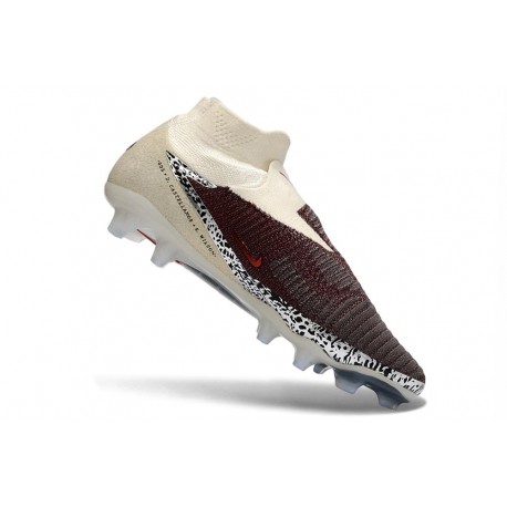 Zapatillas de Fútbol Nike Phantom 6 High Elite FG Flechazo Burdeos Rojo Univ Fósil