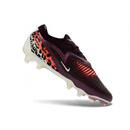 Botas Nike Phantom 6 Low Elite FG Flechazo Burdeos Rojo Univ Fósil
