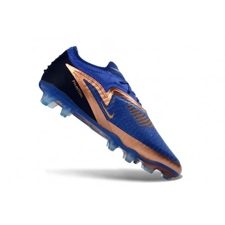 Botas y Zapatillas de Futbol Nike Phantom 6 Low Elite FG Azul oscuro Cobre