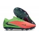 Botas y Zapatillas de Futbol Nike Phantom 6 Low Elite FG Hot Punch Negro Verde Strike