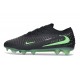 Botas y Zapatillas de Futbol Nike Phantom 6 Low Elite FG Negro Verde Espejismo