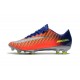 Botas de fútbol Nike Mercurial Vapor 11 FG para Hombre Azul Plateado Naranja
