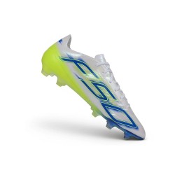 Tacos de Futbol adidas F50 Hyperfast Evo FG Blanco Azul