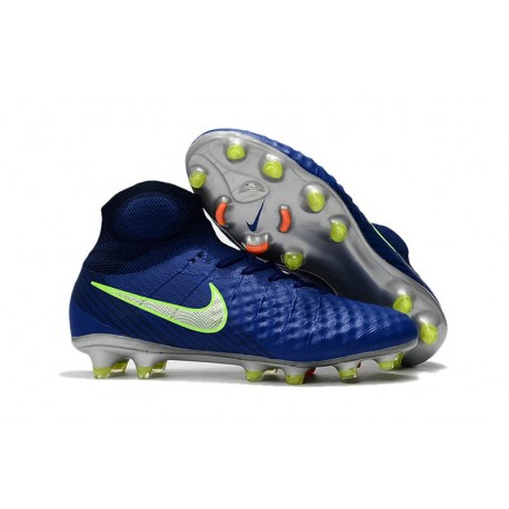 Zapatillas de fútbol Nike Magista Obra II FG Azul Verde