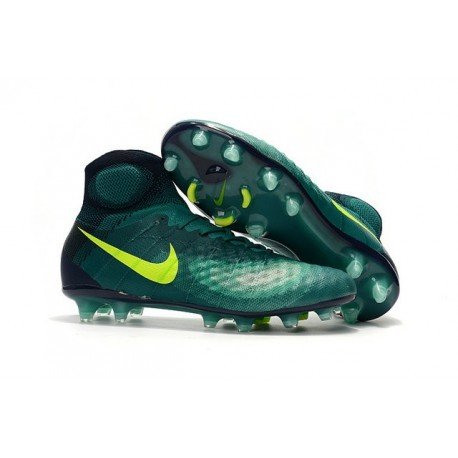 Zapatillas de fútbol Nike Magista Obra II FG Rio Volt Obsidiana Jade claro