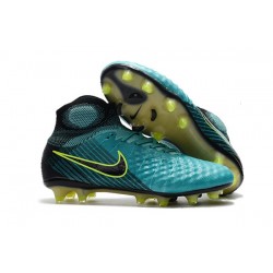 Nuevo Baratas Botas de fútbol Nike Magista Obra 2 FG Azul Voltio Negro