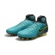 Nuevo Baratas Botas de fútbol Nike Magista Obra 2 FG Azul Voltio Negro