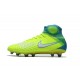 Zapatillas de fútbol Nike Magista Obra II FG Volt Blanco Azul cloro