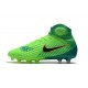 Nuevo Baratas Botas de fútbol Nike Magista Obra 2 FG Verde Negro