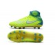 Zapatillas de fútbol Nike Magista Obra II FG Volt Blanco Azul cloro