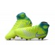 Zapatillas de fútbol Nike Magista Obra II FG Volt Blanco Azul cloro