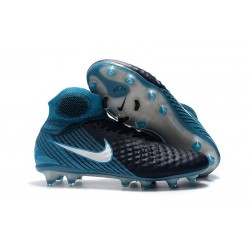 Nuevo Baratas Botas de fútbol Nike Magista Obra 2 FG Blanco Azul Negro