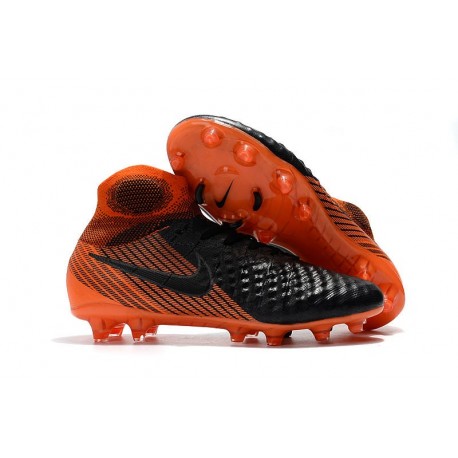Botas de fútbol Nike Magista Obra II FG - Tacos de futbol Negro Blanco Rojo