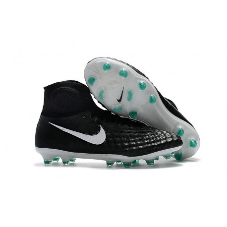 Nuevo Baratas Botas de fútbol Nike Magista Obra 2 FG Negro Blanco