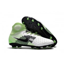 Botas de fútbol Nike Magista Obra II FG - Tacos de futbol Blanco Verde Negro