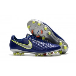 Botas de fútbol Nike Magista Opus 2 FG para Hombre Azul Voltio Plateado