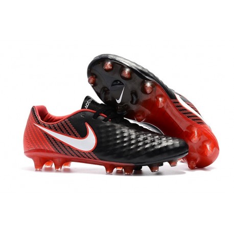 Zapatillas de fútbol Nike Magista Opus II FG Negro Blanco Rojo