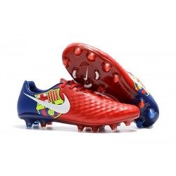 Baratas Botas de fútbol Nike Magista Opus II FG Barcelona Rosso Blu