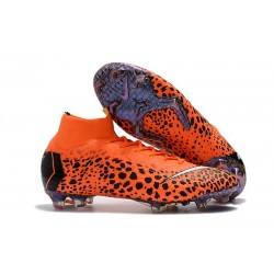 Nuevo Botas de fútbol Nike Mercurial Superfly VI 360 Elite FG CR7 Negro Naranja Blanco